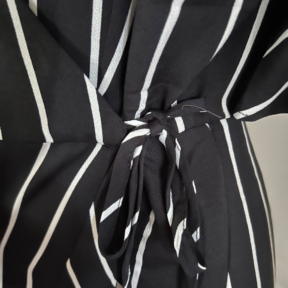 Die With Your Boots On - Davi & Dani Pinstripe Skort Romper - Picture 4 of 12